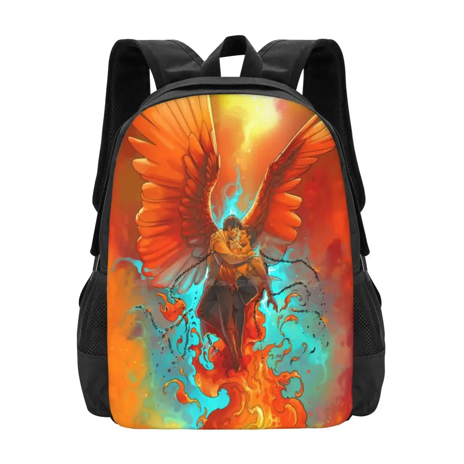 

The Bond Is Forged Hot Sale Schoolbag Backpack Fashion Bags Supernatural Spn Destiel Deanwinchester Castiel Misha Collins Angel