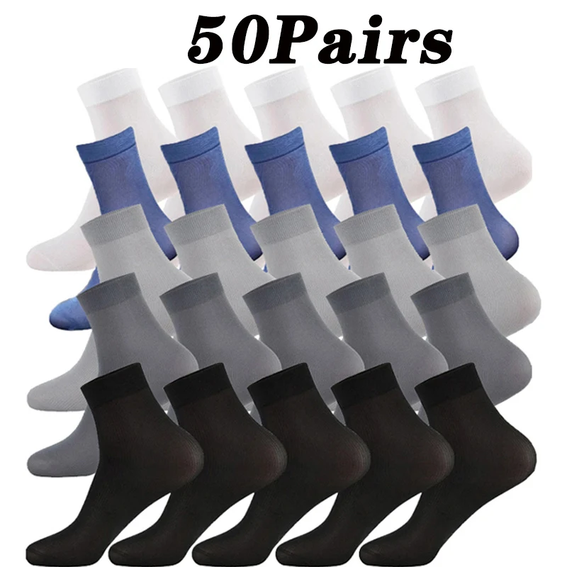 10/30/50 paires de chaussettes pour hommes, chaussettes d'été décontractées et respirantes, adaptées aux voyages quotidiens