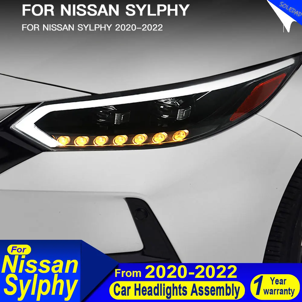 

for Nissan Sylphy LED Headlight 2020 2021 2022 Headlights New Sentra DRL Turn Signal High Beam Angel Eye Projector