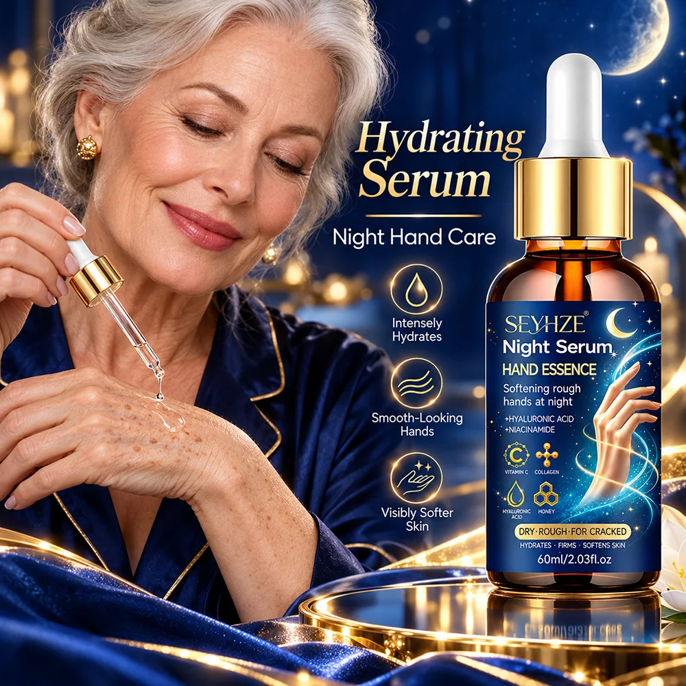 SEYHZE Korean Luxury Beauty Hand Serum, with Collagen, Vitamin C, Ceramides, Hyaluronic Acid, Retinol, Enhances Skin Radiance, E