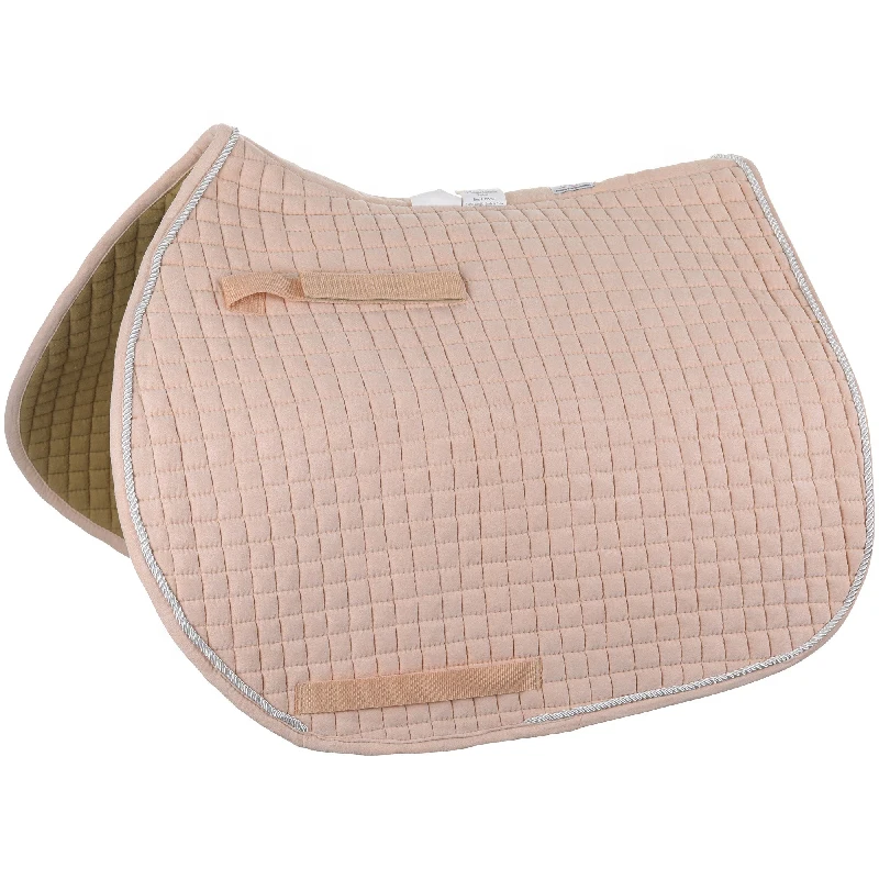 Cotton Blend Polycotton Horse Saddle Pad  Reinforced Straps Customized Training Reinforced Straps