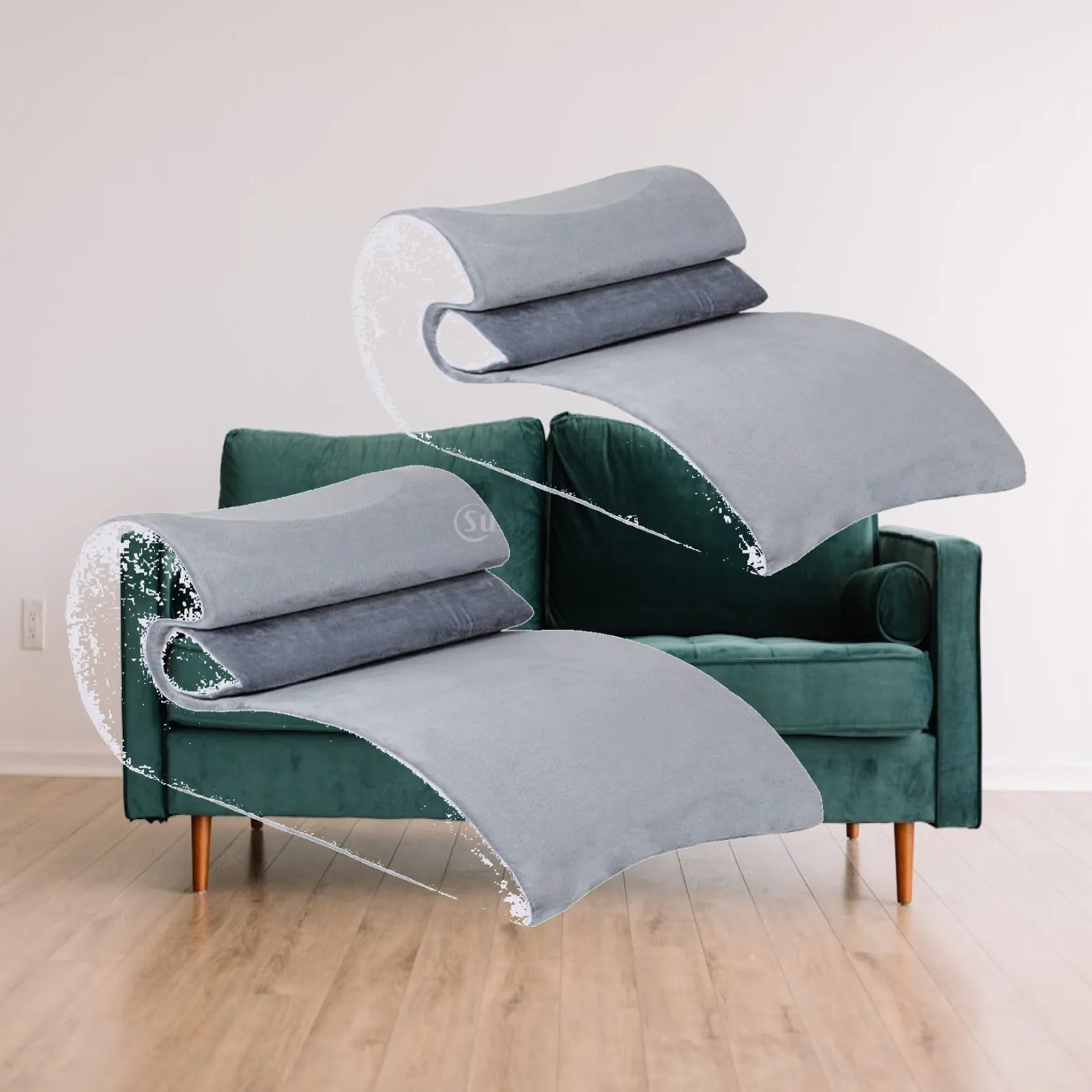 Foam Bed Rest Pillow for Upper Body Elevation with Matching Bolster Cushion Home Decor Support for Reading Watching TV