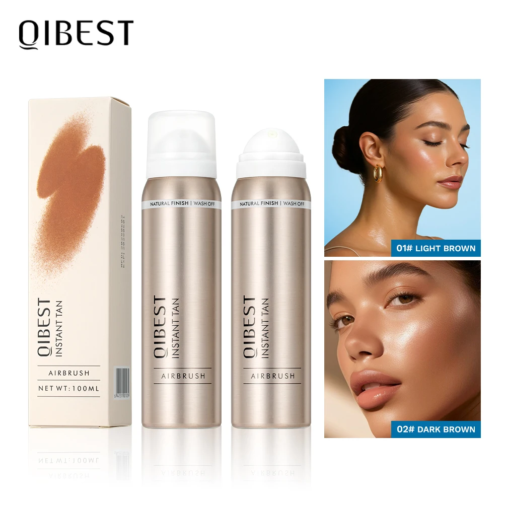 Qibest-Spray autobronceador, resistente al agua, duradero, para playa, exteriores, sin sol, para tomar el sol, crear un encantador bronceador, potenciador, bronceador, cuidado de la piel