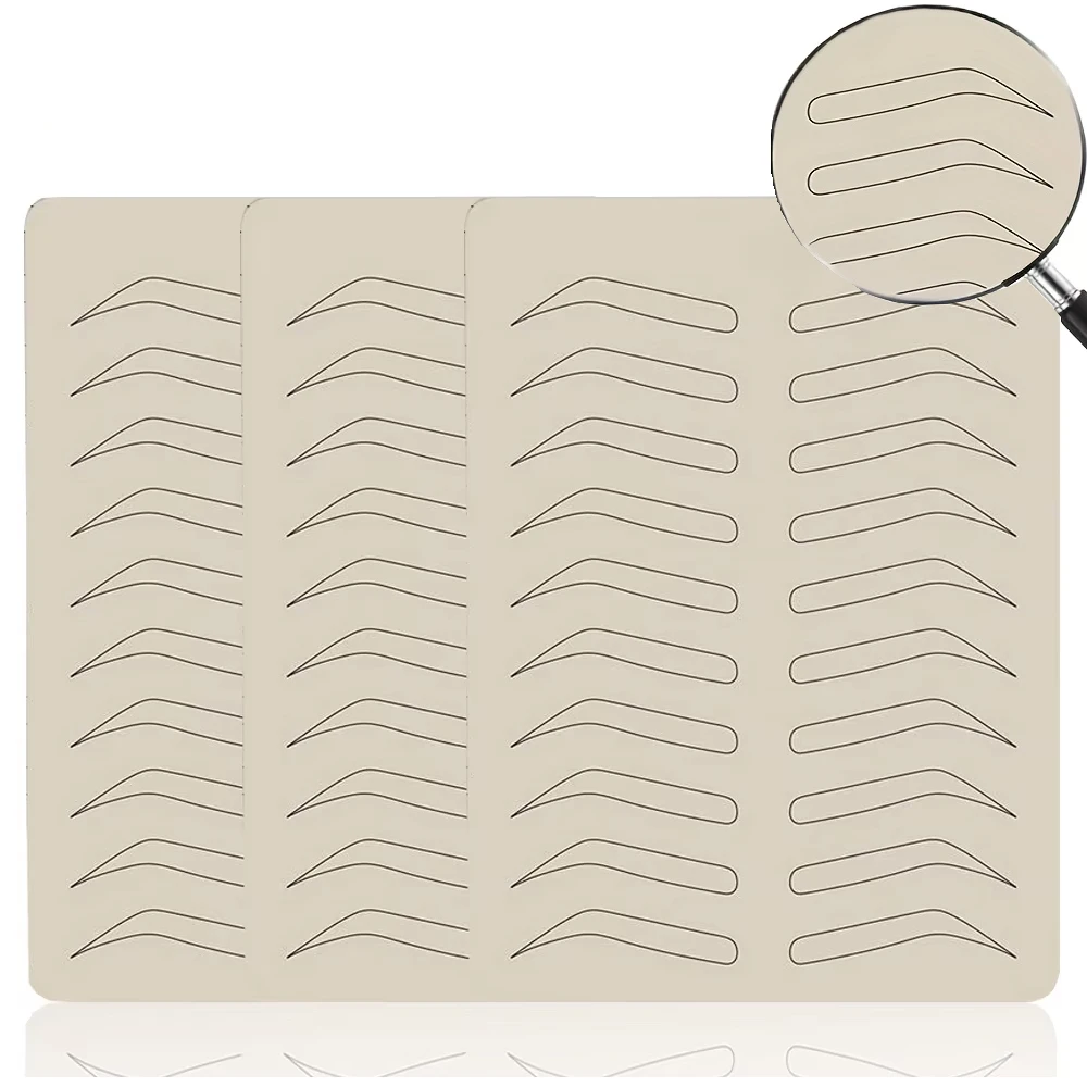 

1-30pcs Eyebrow Tattoo Practice Skin Light Beige Latex Microblading Permanent Makeup Practice Training Tattoo Eyebrow Fake Skin