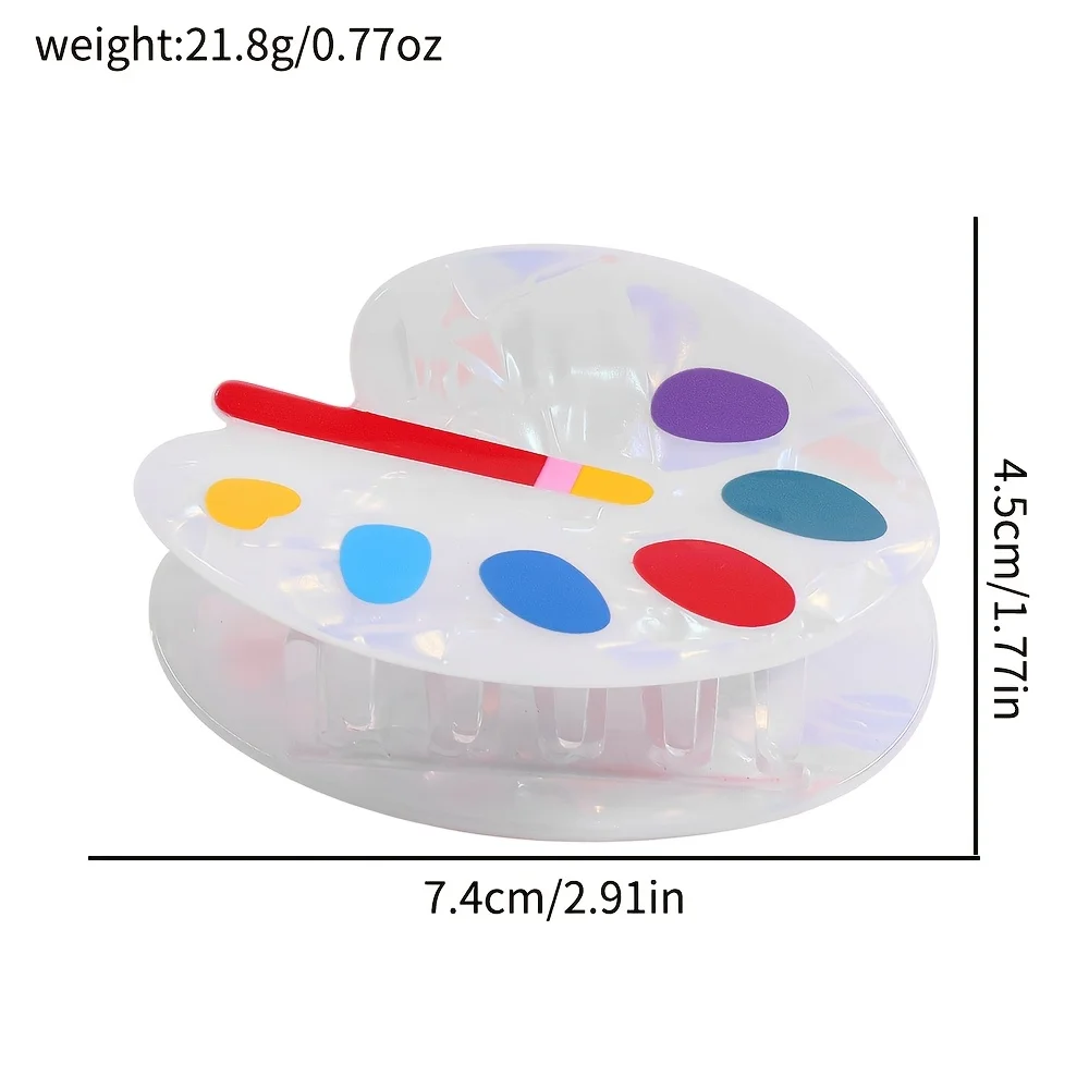 Color Block Acetate Hair Claw Clips, Cute Student Hair Accessories for Fine Hair Back to School