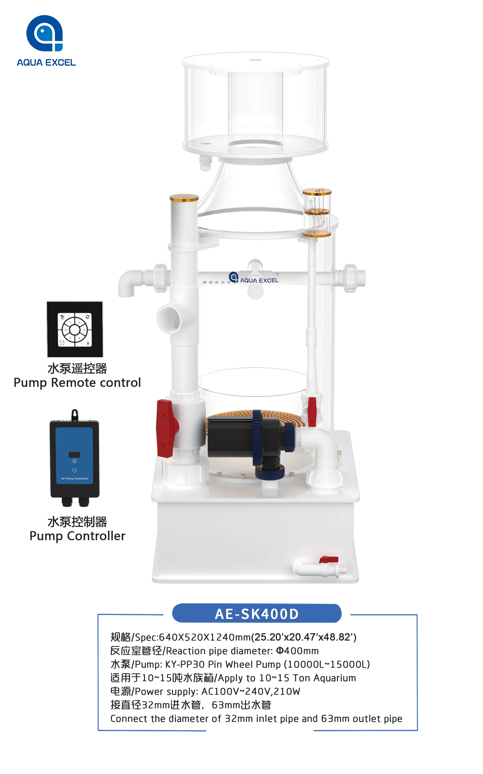 AE-SK400D Modern Durable Energ - đánh giá và giá Protein Skimmer Reef