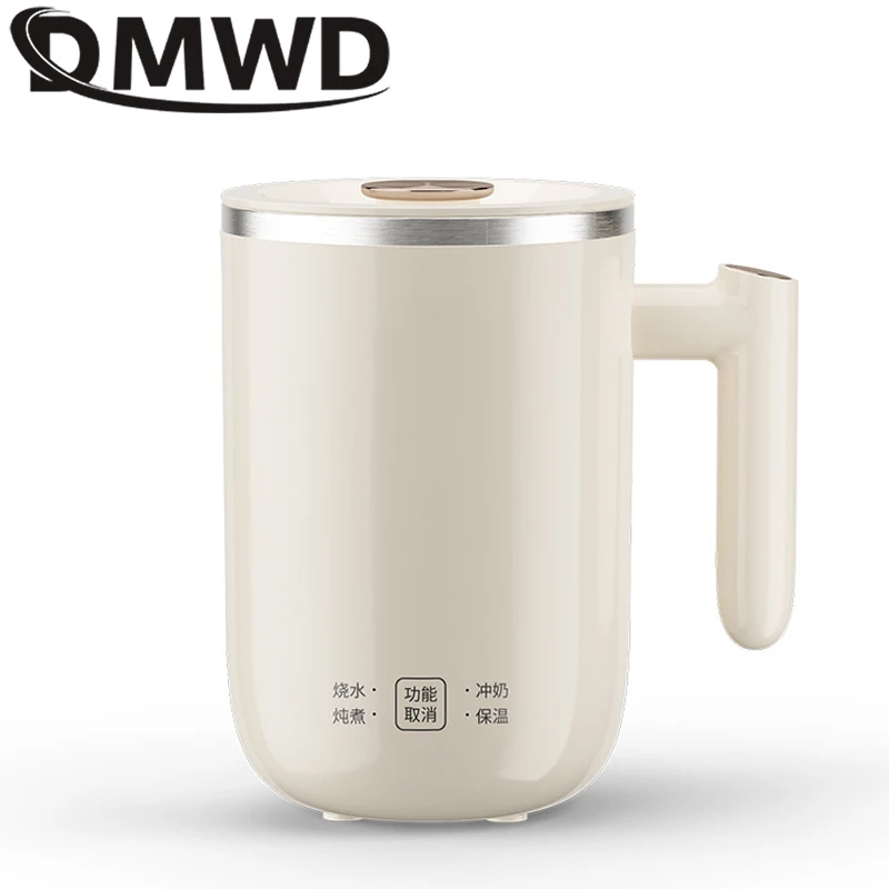 

DMWD 400ML Electric Hot Water Cup Portable Boiling Kettle Mini Travel Cup Porridge Stew Soup Heating Cup Health Pot Kettle 300W