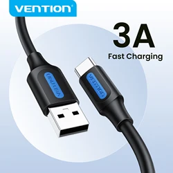 Vention USB C Cable Type C Cable 3A Fast Charging USB Cable for Xiaomi 11 Pro Samsung S21 S10 USB Type C Data Charging Cable
