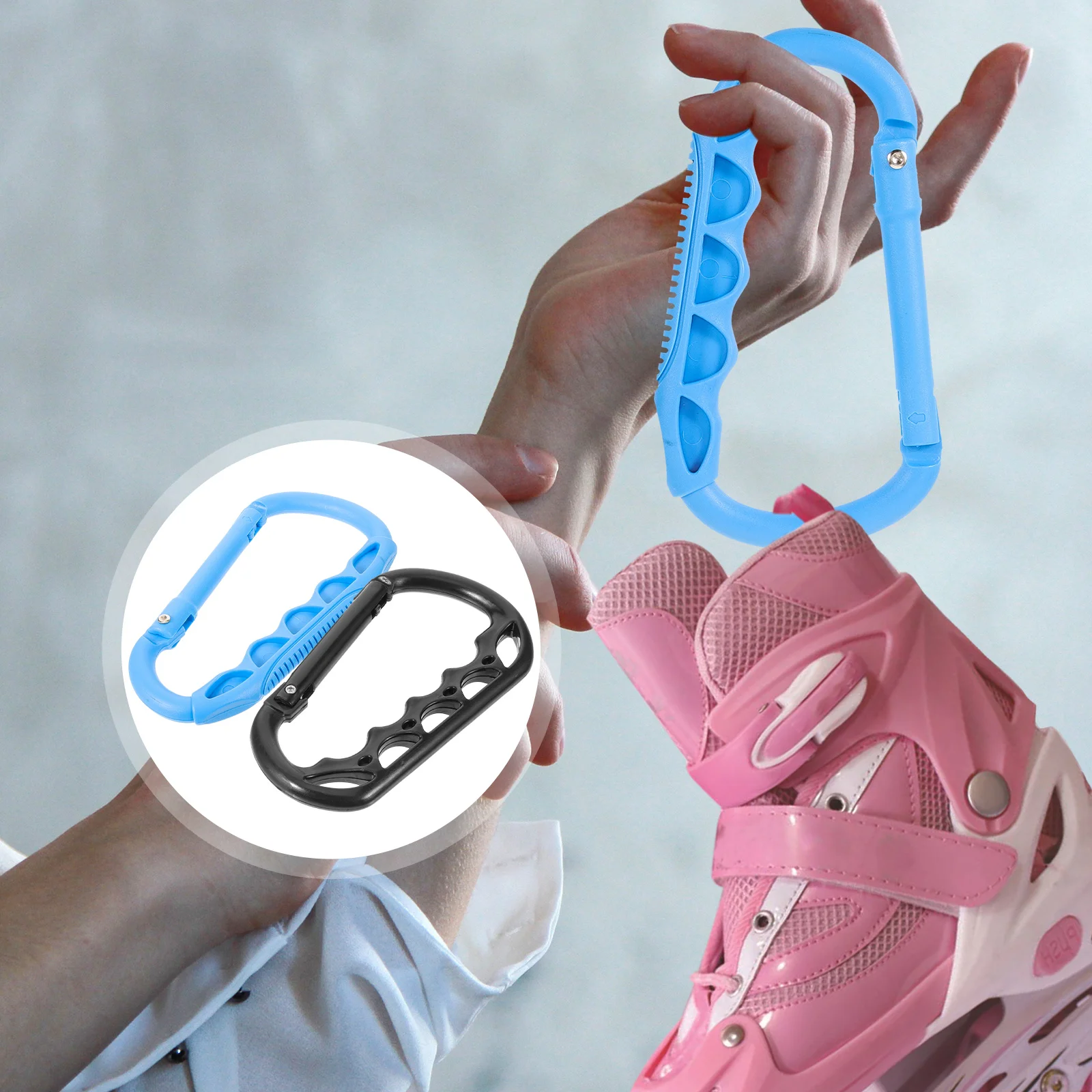 

2pcs Carrying Buckle Roller Skates Ski Boots Portable Wear Resistant Hook Large Size Durable Material Practical Tool Accessories