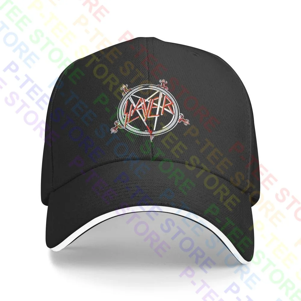 

Slayer 'Haunting 84 Flier' Sandwich Cap Baseball Cap Trucker Hat Vtg All-Match Best Quality