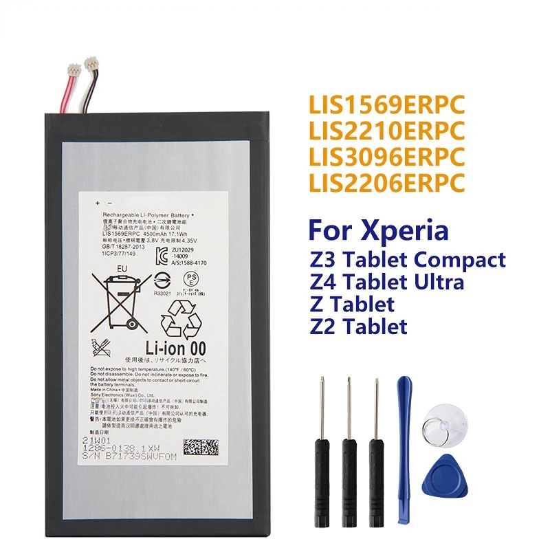 

Replacement Battery LIS1569ERPC For SONY Xperia Z3 Tablet Z4 Tablet Ultra SGP712 SGP771 Tablet Z Tablet Tablet Z2 SGP541CN