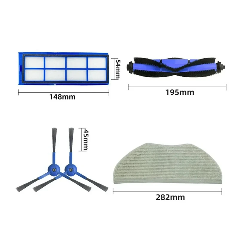 Eufy Robovac L70 하이브리드 로봇 진공 청소기 메인 롤러 사이드 브러시 걸레 천 헝겊, 헤파 필터 액세서리 키트