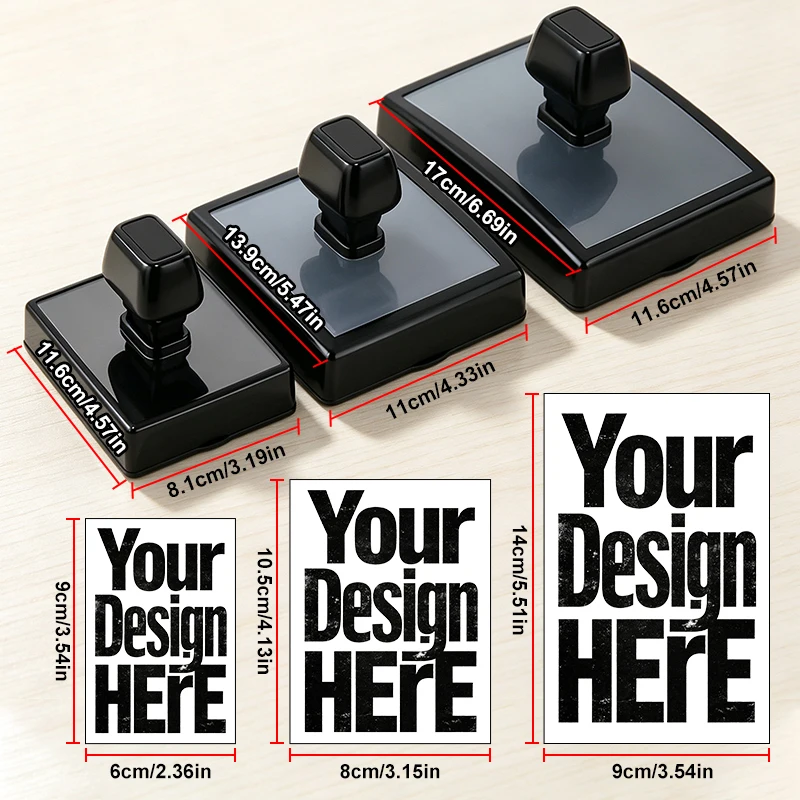 Custom Large‑Size Self‑Inking Rubber Logo Stamp, Custom Big Graphic Pattern for Keepsake Souvenirs and Easy Daily Goods Marking - view 2