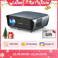 CAIWEI S7+ Projector 4K Google Certified Home Cinema Full HD 1080P 3500 ANSI for movies WiFi Smart Video Projectors for Outdoor