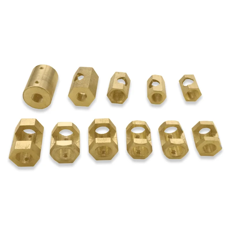 Internal And External Conversion Nut M10 M12 M16 Pure Brass Hexagon Female Adapter Round Female Tooth Tube Connector DIY