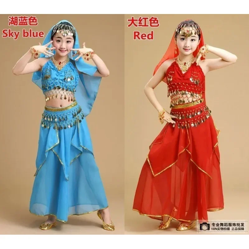 Ropa de baile profesional para niños, disfraz de danza del vientre para niñas, disfraces de Egipto, traje de danza del vientre para niñas, baile de Bollywood