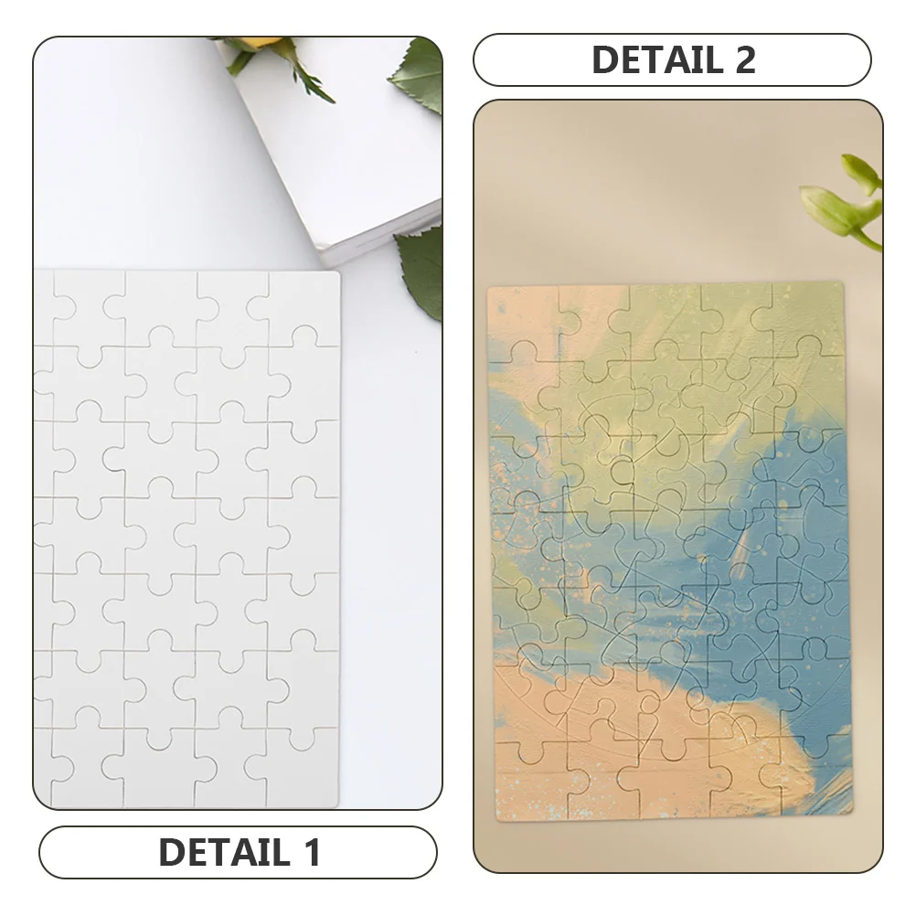 Blank Puzzle Sublimation Blanks 10 Sheets White Wooden Transfer Puzzles Craft Pieces Heat Printing Gifts Family Party Games