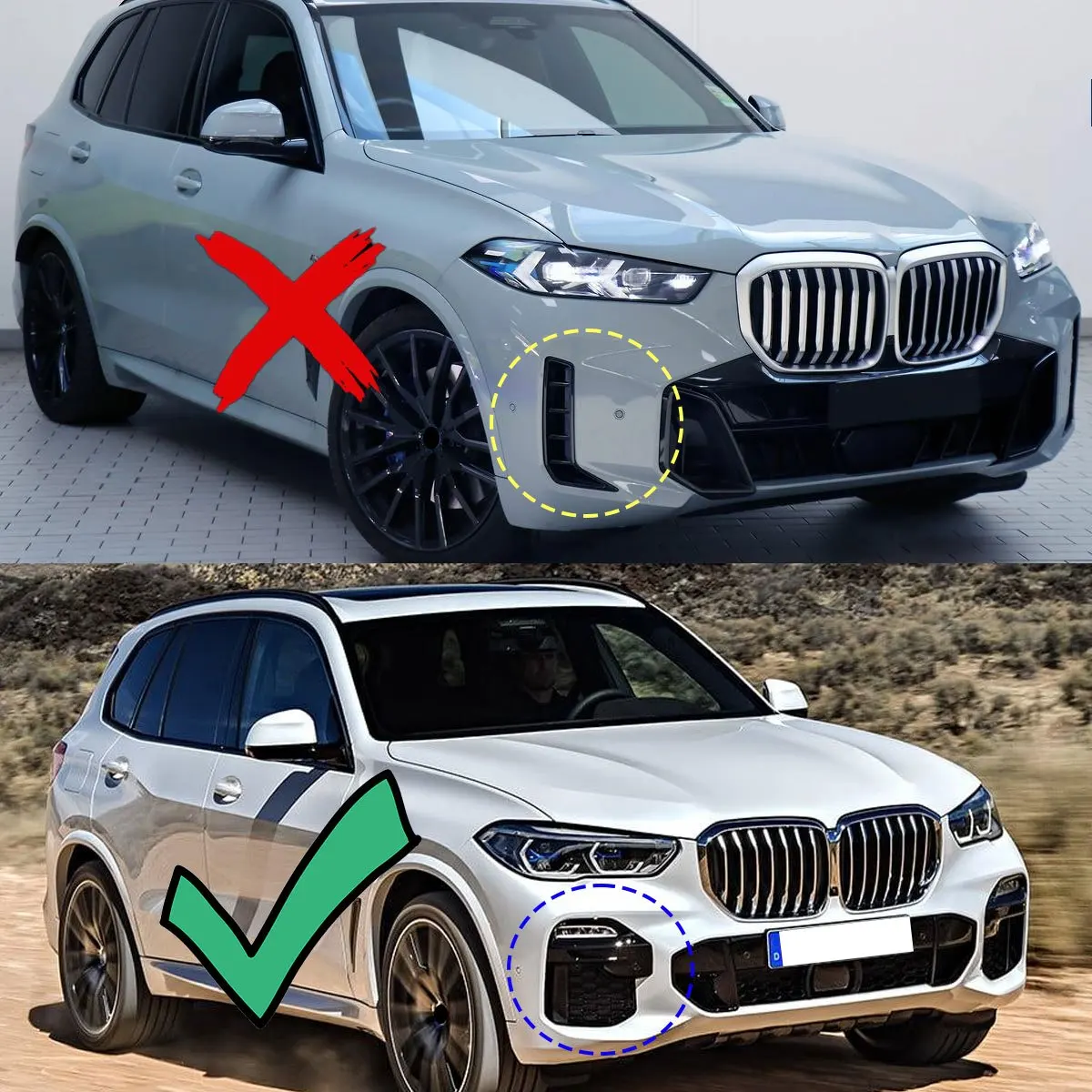 

Diamond Style Chrome Silver Front Kidney Grille For BMW X5 G05 2018-2019 30d 40i 50i M50d Car Styling