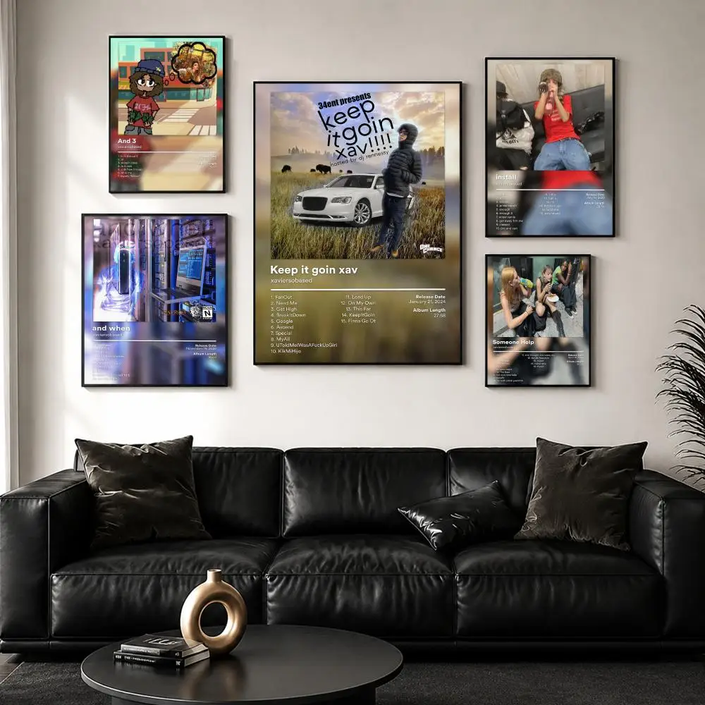 Rapper Music Pop Album X-xaviersobased Poster Decorative Wall Art Stickers Mural Photo Print for Home Living Room Hallway Decor