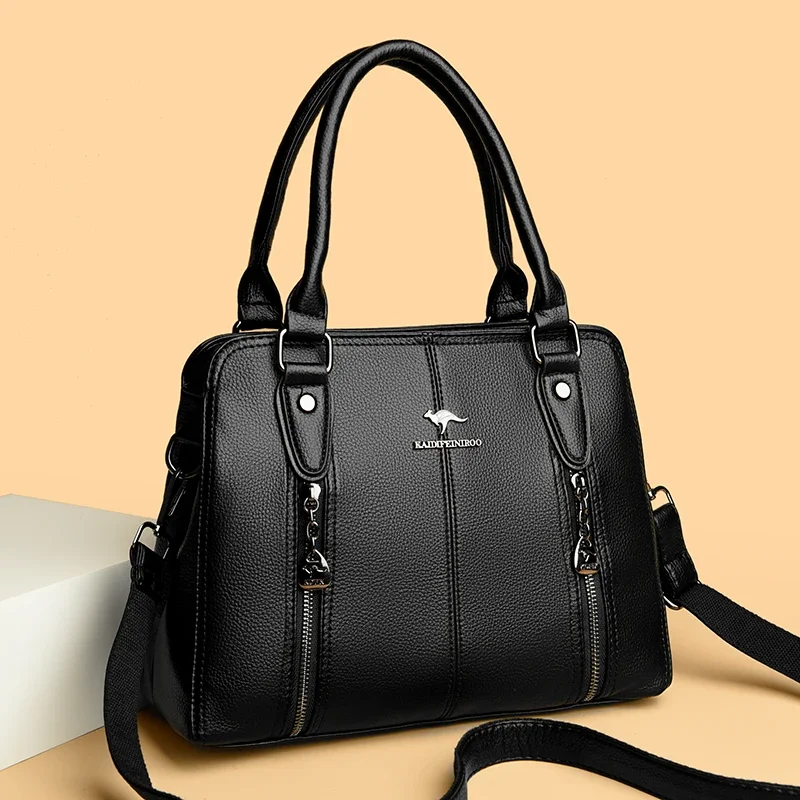 

Luxury Designer Multi Layered Women's Handbag 2024 Trendy High Quality Soft Leather Messenger Bag Women's Shoulder Crossbody Bag
