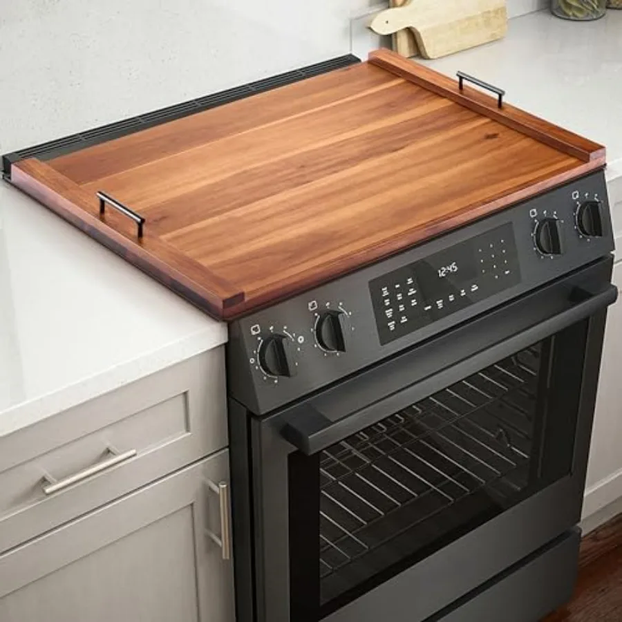 

ia Wood Stove Top Covers for Electric Stove - Woo Noodle Board for Gas Stovetop - Stove Top Covers for Gas Burners - Woo Kitche
