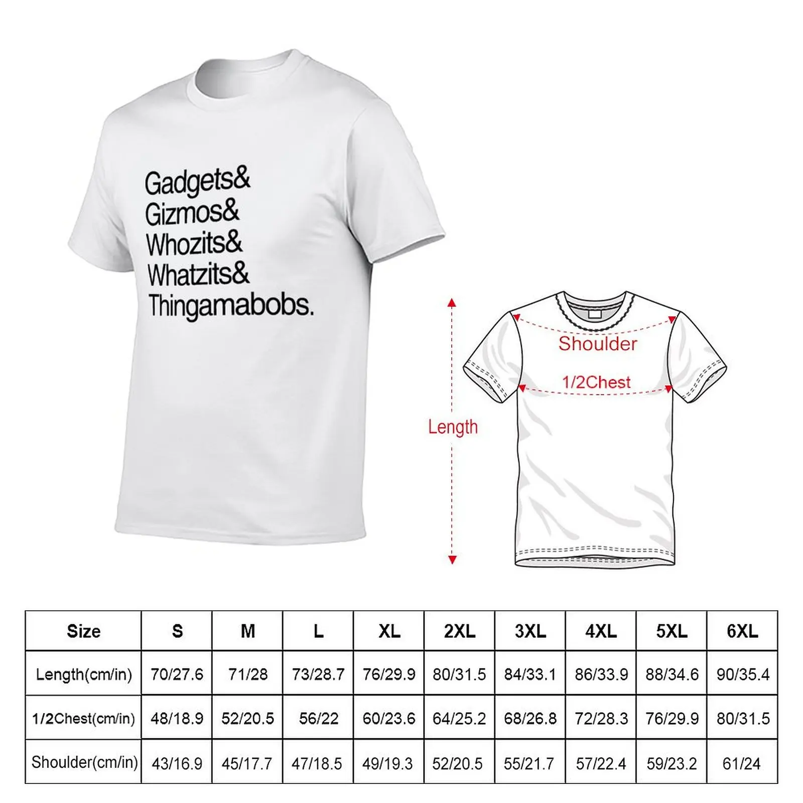 Gadgets and Gizmos T-Shirt Basic Daily Outfit Short Sleeve Tee