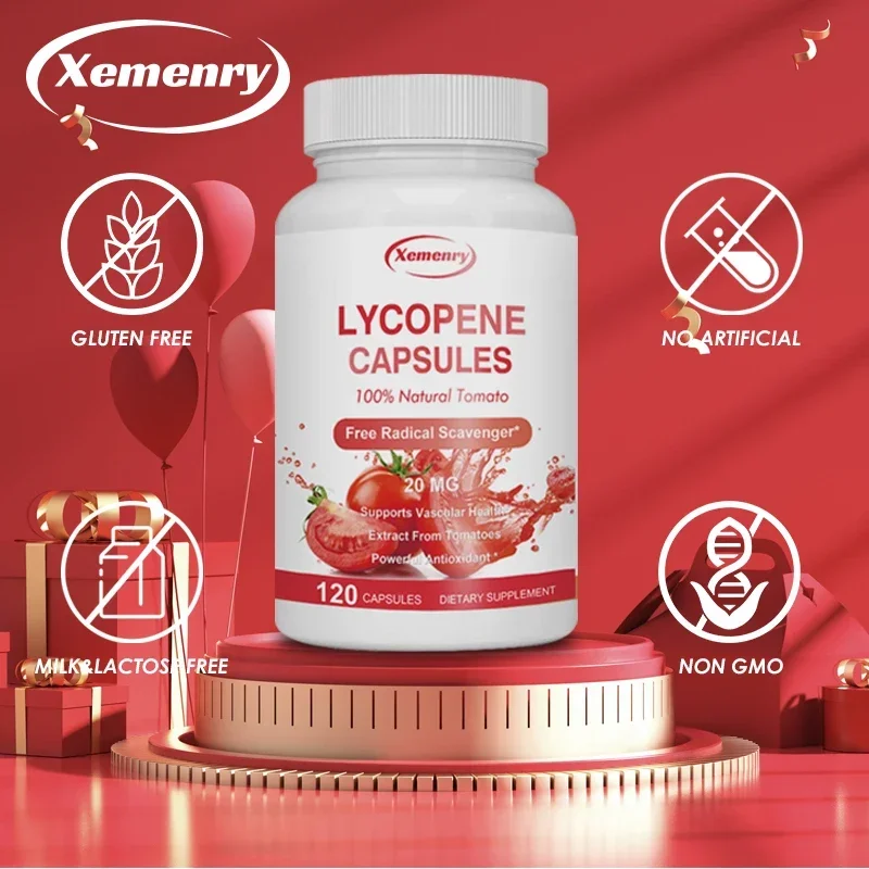 Natural Lycopene Supplement 20 Mg, Vegan Capsules, Non-GMO