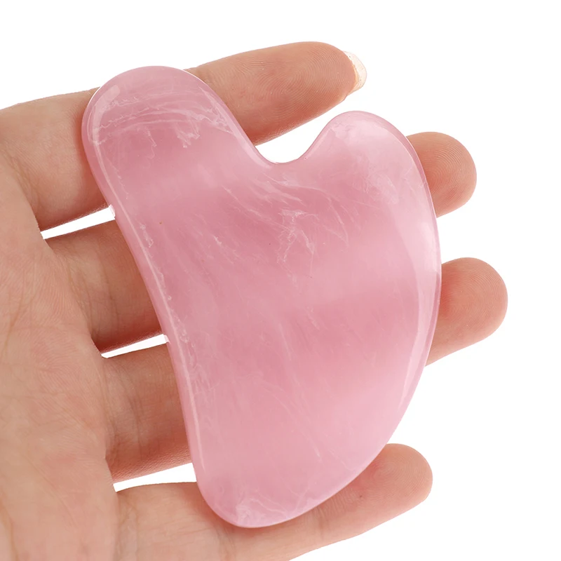 1 szt. Skrobak do masażu Guasha masażer do twarzy do akupunktury deska Gua Sha żywica 7,8x5,4 cm