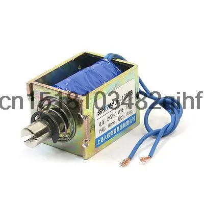 DC24V 700g Force 10mm Stroke Pull Push Plunger Return Solenoid Electromagnet