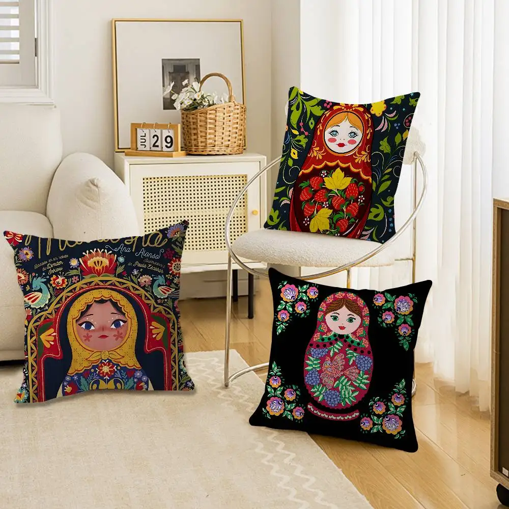 

Matryoshka Doll Matryoshka Doll Personalized Picture Text Home Decorative Pillows Household Gifts 45x45cm