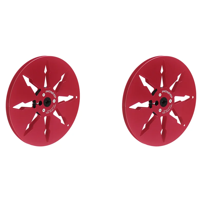 

2Pcs 7 Inch 8 Hole Opener Empty Reel Aluminum Recording Tape Metal Reel Tape Recorders D