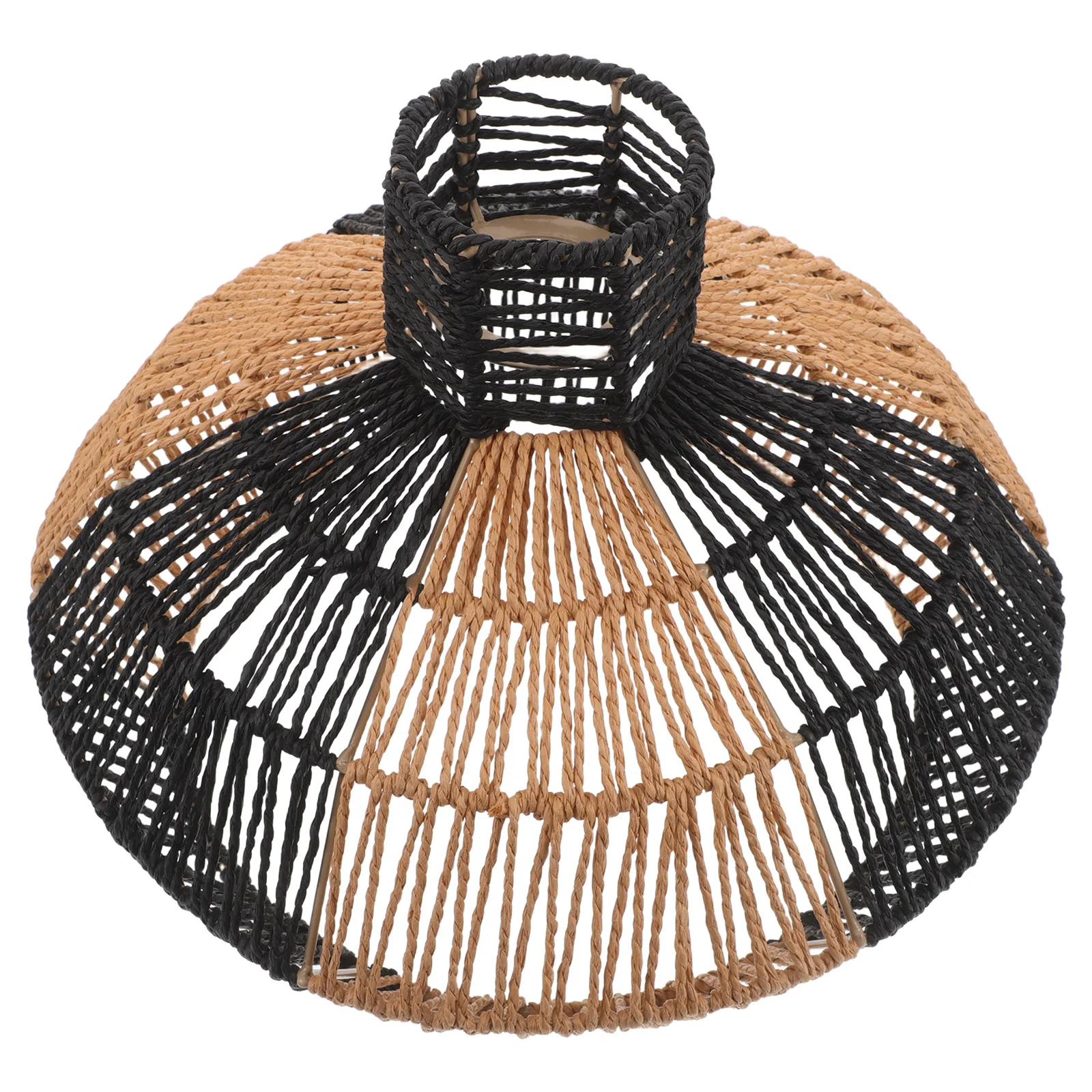 

Handwoven Paper Rope Lampshade Woven Basket Pendant Light Cover for Bedroom Living Room Universal Lamp Shade Replacement