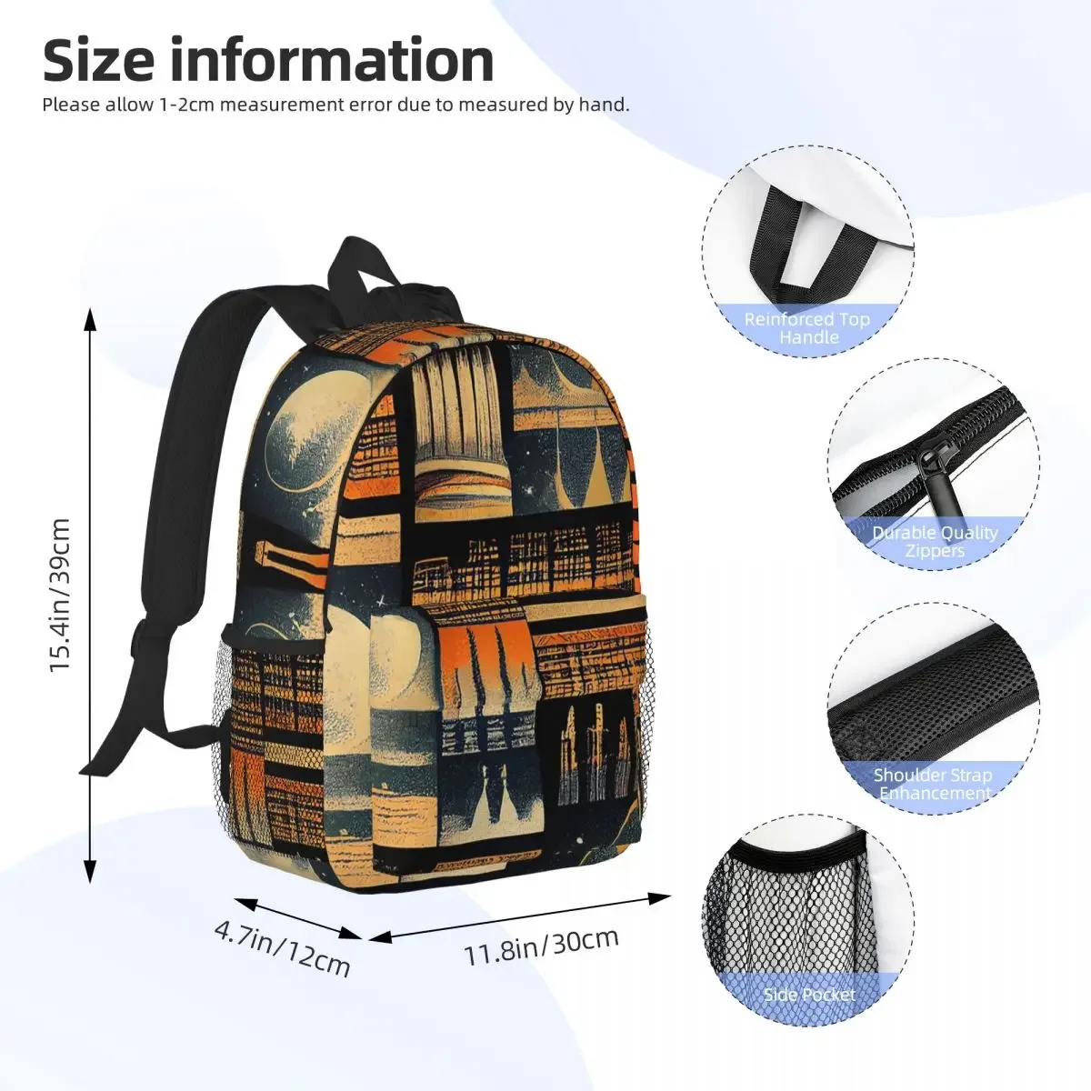 Vintage Retro Astronomy Illustration Backpacks Teenager Bookbag Children School Bags Travel Rucksack Shoulder Bag Large Capacity