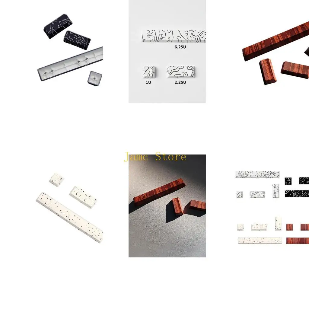 LX0B 4-Key OEM Elevated PBT Keycaps Upgrades Keyboard with Heat Sublimation Lines