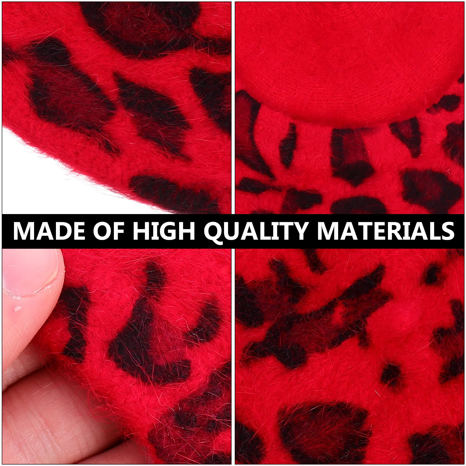 

1Pcs Beret Hat Fashion Leopard Printing Design Premium Soft Warm Breathable Beanie for Women Daily Wear Beret