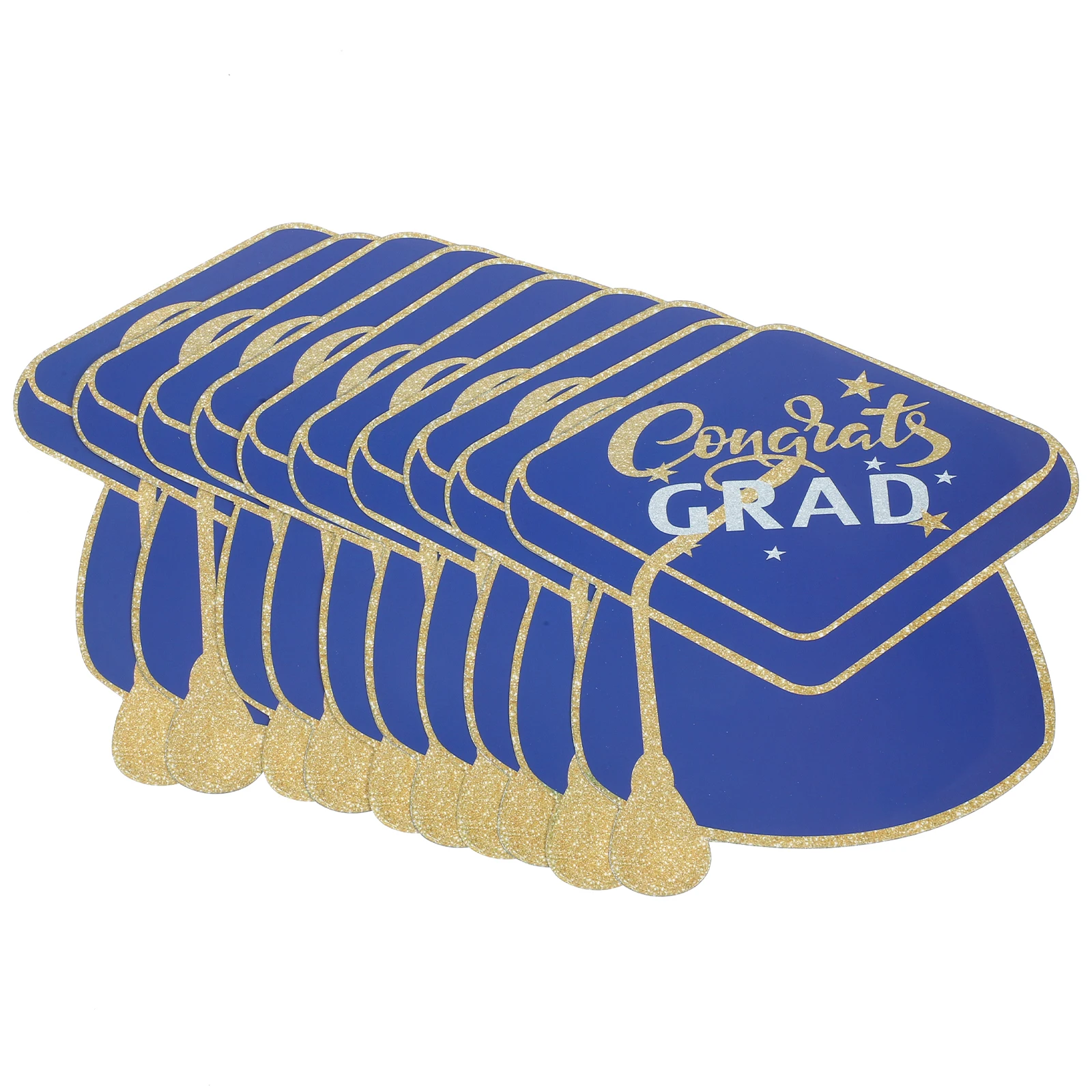 

10 Blue Cap Cards H written Invitation Greeting Congratulations Gifts Paper Cards For Friends for Friends Parties