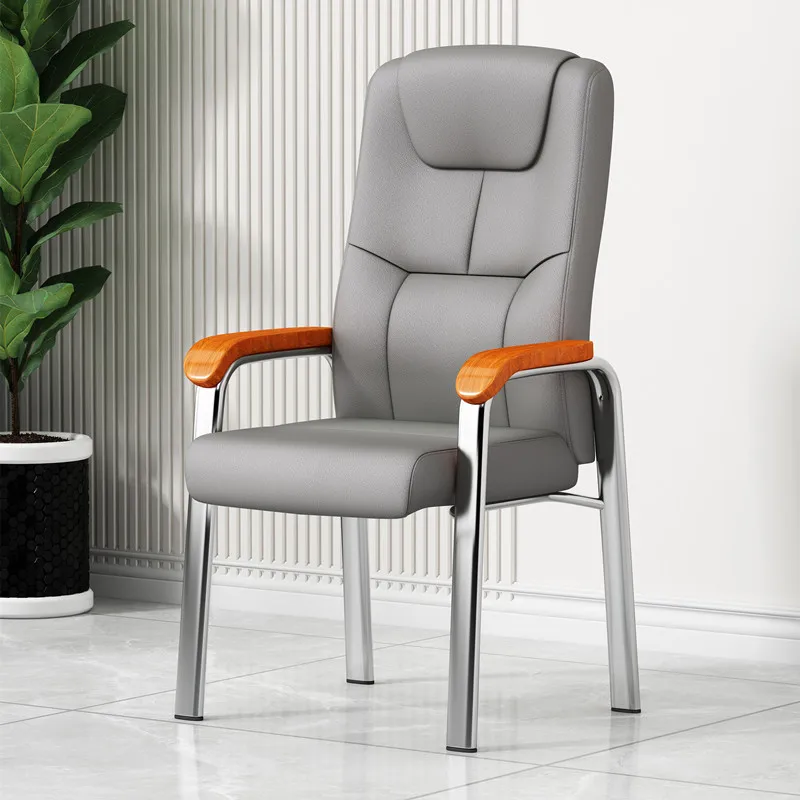 conference Solid wood armrest room office chair, comfortable for extended sitting, elevated mahjong chair for game rooms, hotel