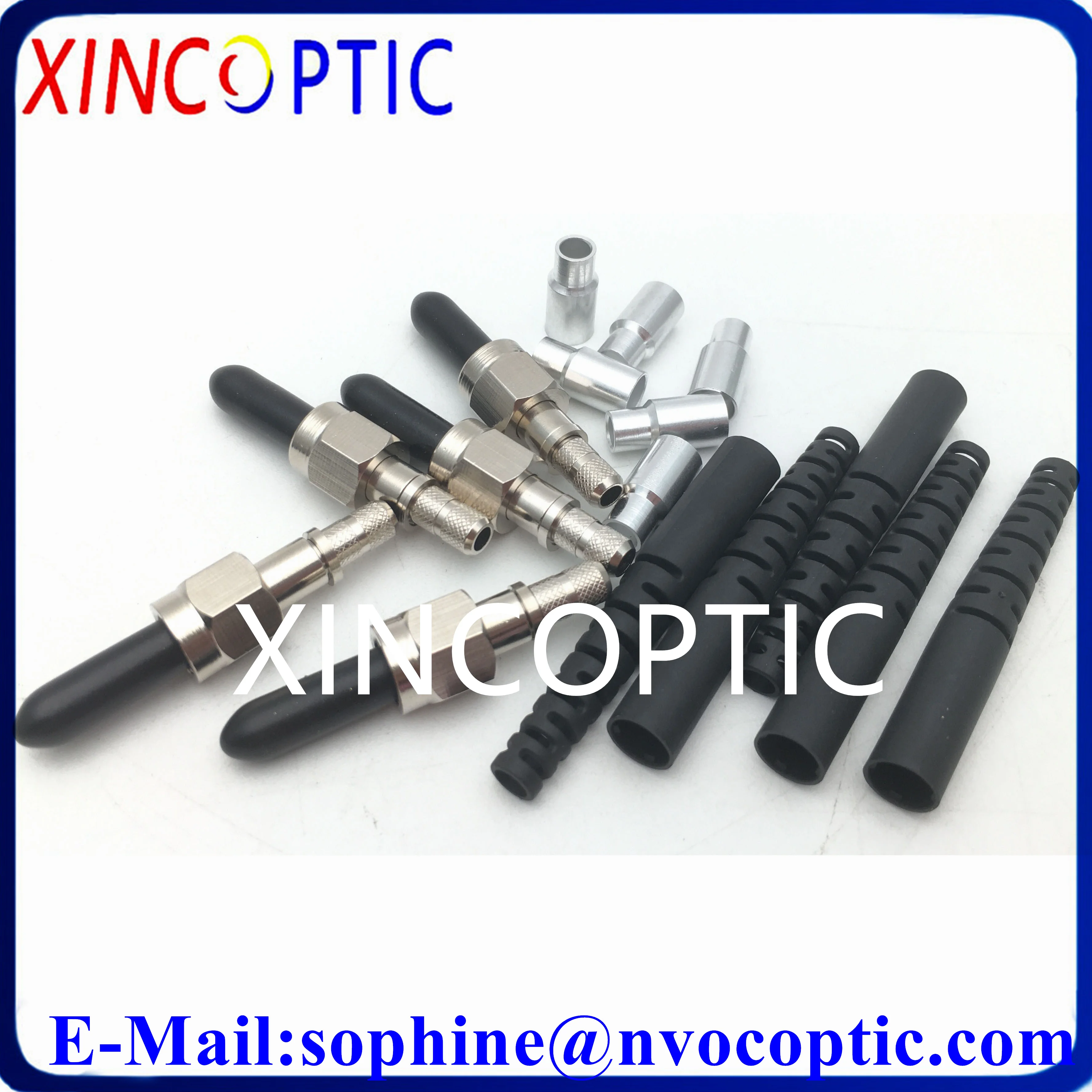 

40Pcs SMA905 Hegaxon Fiber Optic Connector With Diameter 425Micron 440um Ceramic Metal Ferrule/Core And 2Pcs SMA Simplex Adaptor