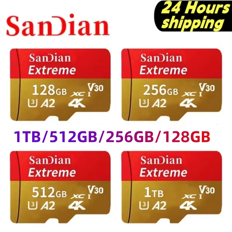 Original Flash Card 512GB 1TB Memory Card Large Capacity TF Card 128GB 256GB High Speed SD Cards for PC/Phone/Camera/Mac