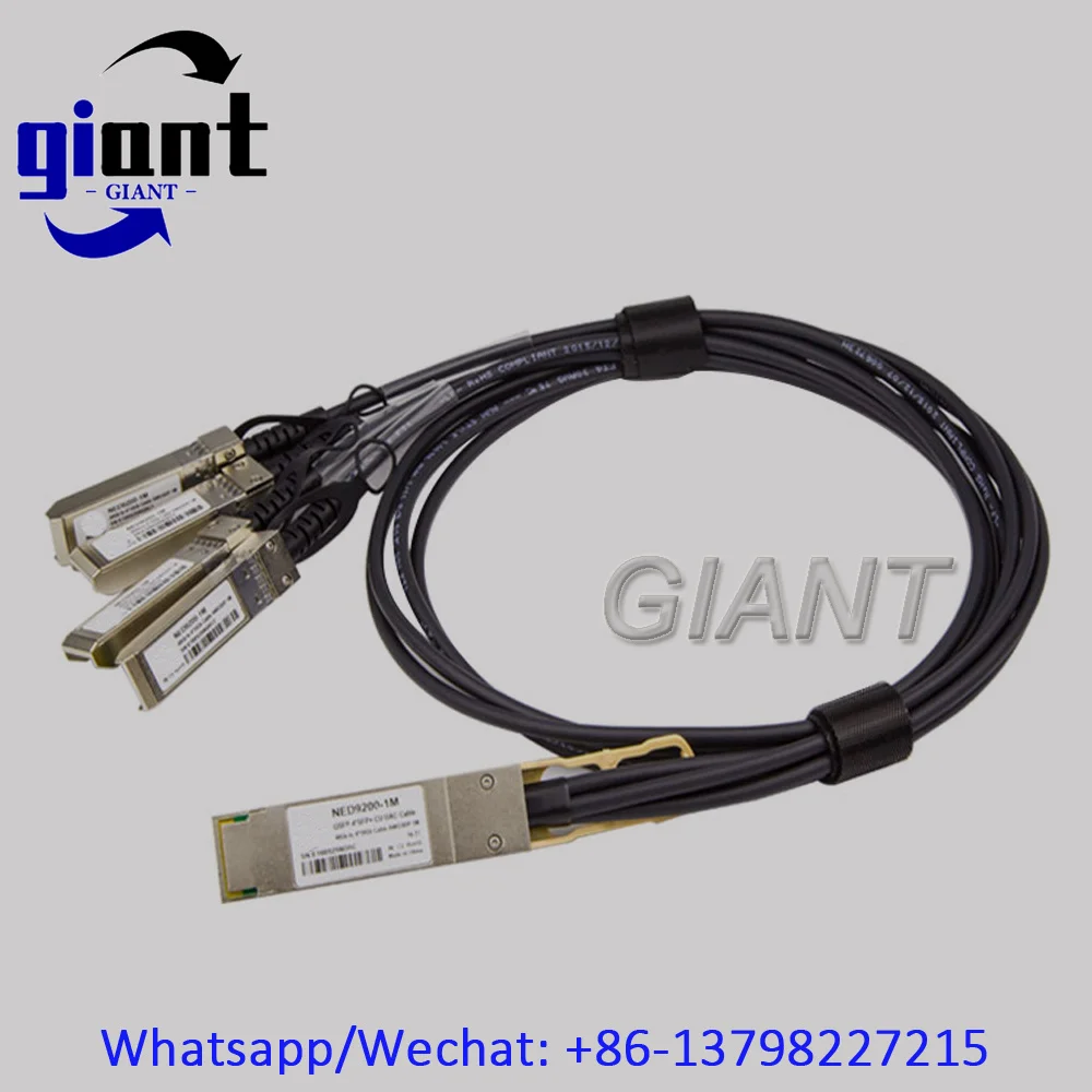 40G QSFP+ to 4x10G SFP+ DAC Cable Passive 40G 1M/2M/3M/5M Direct Attach Twinax Copper Breakout Cable 30AWG PVC for Cisco Code