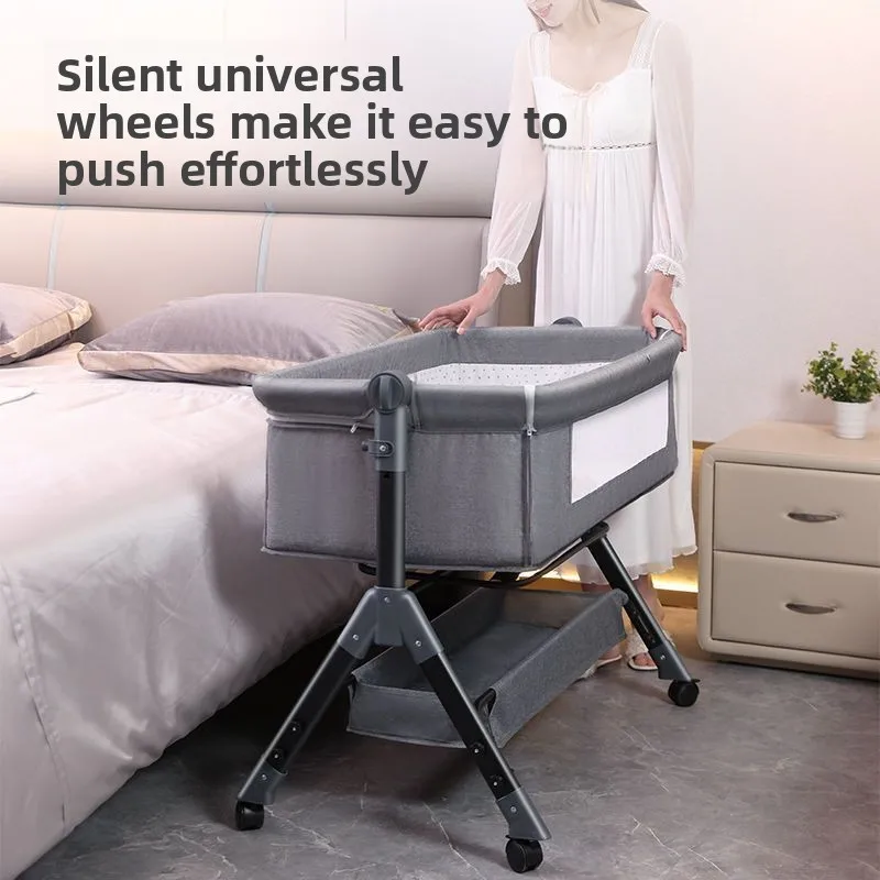 Cuna para bebé, cuna para niños, cama para recién nacido, cuna modular, multifuncional, móvil, plegable