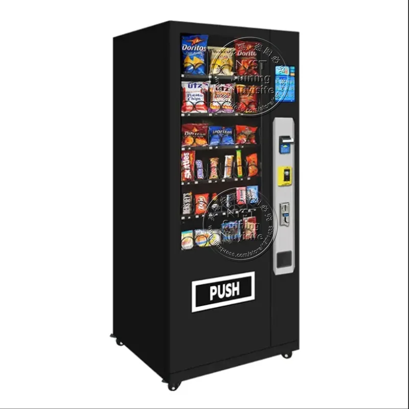 Noodle Bottle Drinks Vending Machines 24 Hours Self-Service Coin Operated Frozen Food Beverage Combo Snack Water Vending Machine