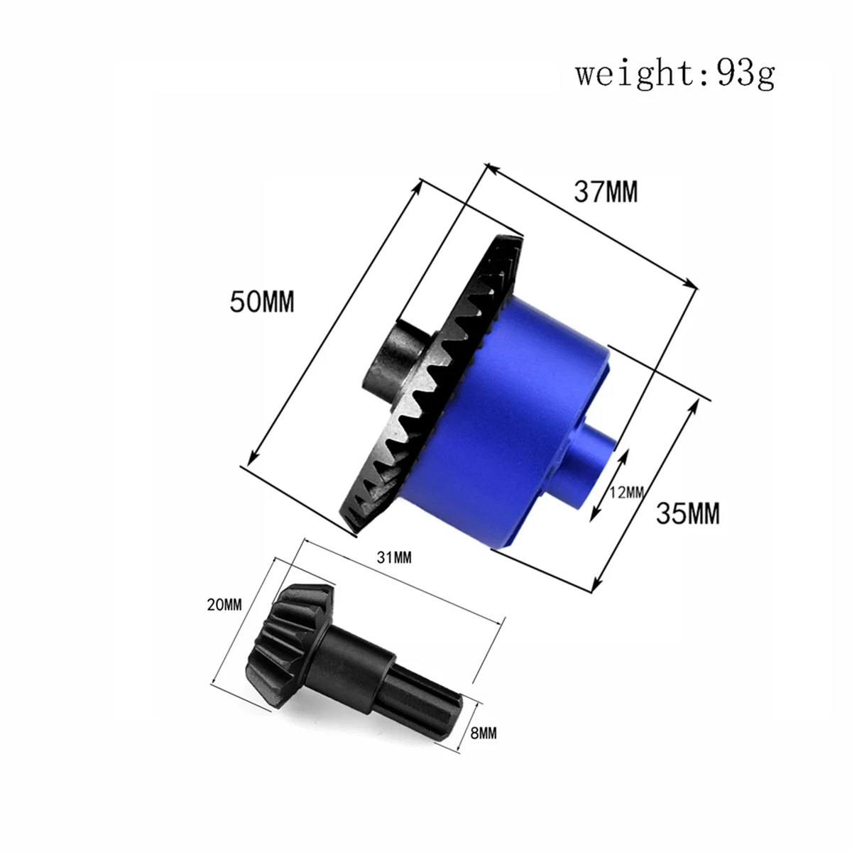 

Металлический стальной корпус дифференциала с конической шестерней Lo-ok для 1/10 ARRMA SENTON KRATON VORTEKS Outcast Big Rock, серебристый