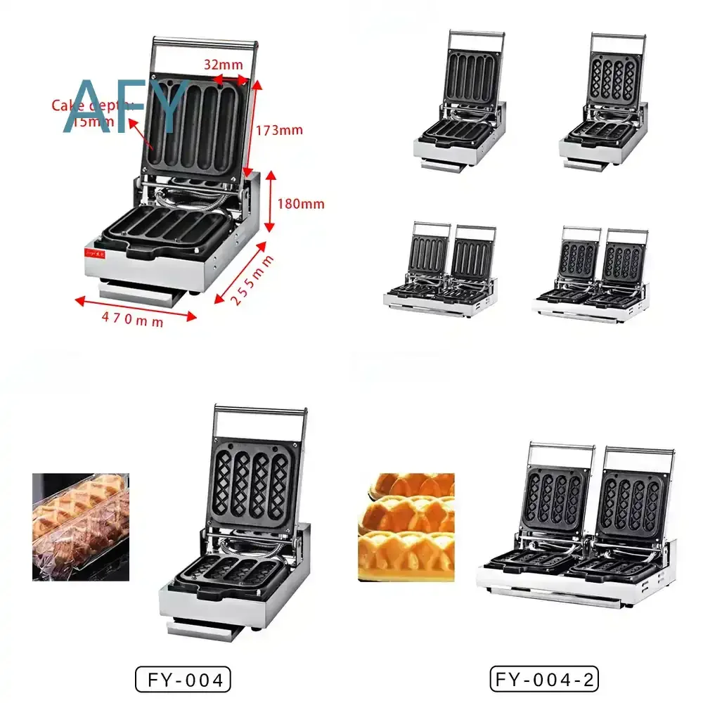 Belgian Gas Electric Mini Commercial Vertical Honeycomb Waffle Chips Maker for Hotels Restaurants Cafes Bakeries Food Trucks