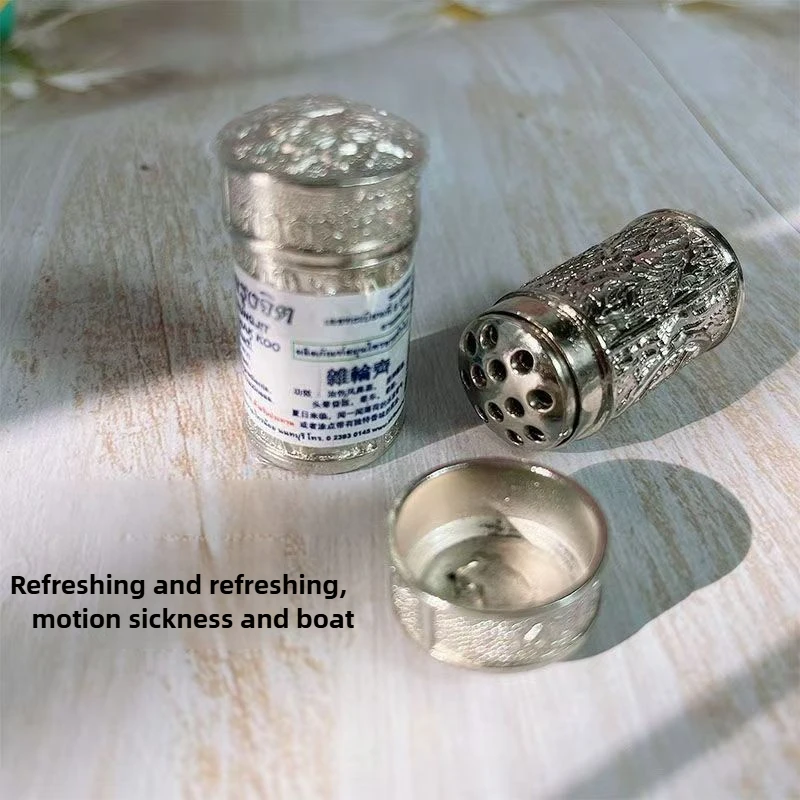 

1pc Tin Can Jarungjit-Kruiden Herbal Mint Inhalator Voor Relief Van Duizelig, Vertigo Versheid. Gemaakt in Thailand