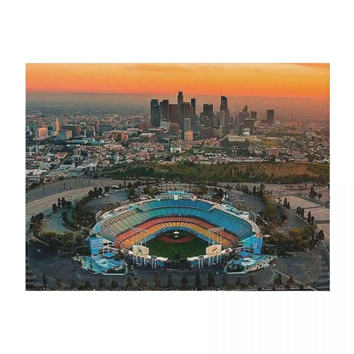 

Dodger Stadium, Los Angeles Baseball Stadium, Old Ballparks, Bleacher Bums, Chavez Ravine Throw Blanket Designers Blankets