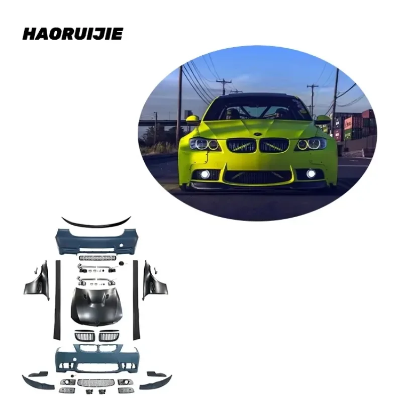 

XDS E90 M3 стиль задний бампер комплект кузова 3 серии автомобильный бампер для Bodykit передняя губа задний диффузор спойлер