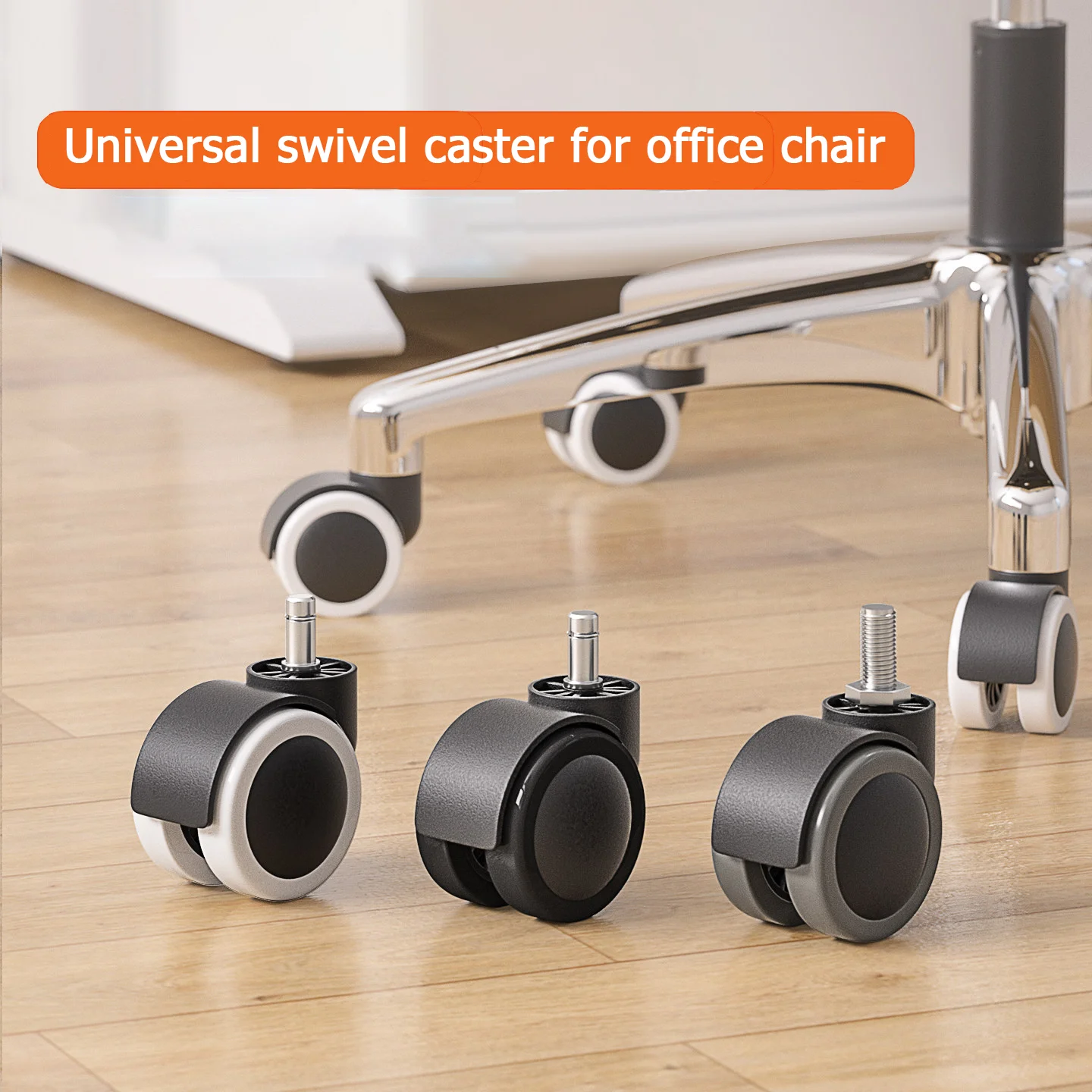 1/5pcs Universal Swivel Caster Wheels for Office Chairs Executive Chair Seat Casters Gaming Chair Roller Barber Chair Stool Cast