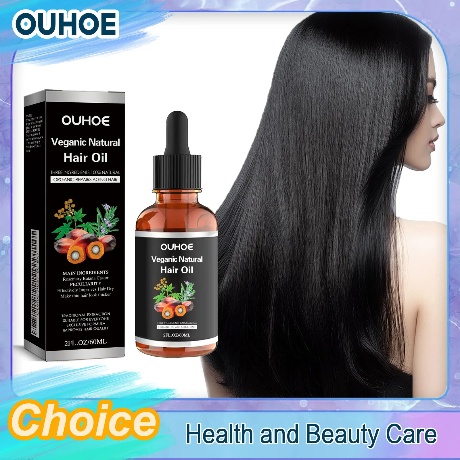 

Pure Batana Hair Oil Natural Hair Growth Dry Damaged Keratin Repairing Baldness Thinning Scalp Treatment Hair Loss Essential Oil