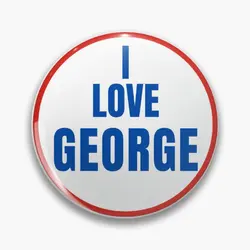 I Love George Vintage Beatles Soft Button Pin Metal Clothes Creative Collar Cute Lover Hat Cartoon Badge Brooch Funny Women